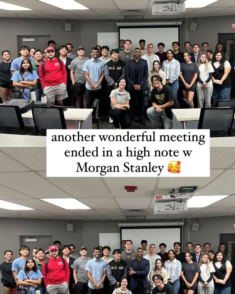 Guest speaker night with Morgan Stanley, October 2024.