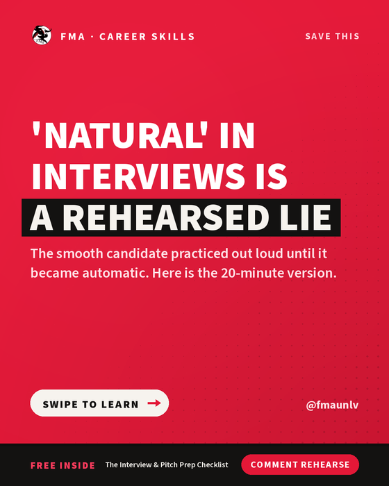 Rehearse Your Pitch, Win the Interview