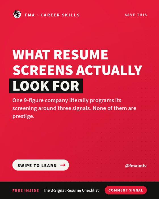 The 3-Signal Resume Check
